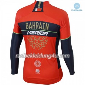 Radtrikot 2018 Bahrain-Merida Winter Thermal Fleece N001
